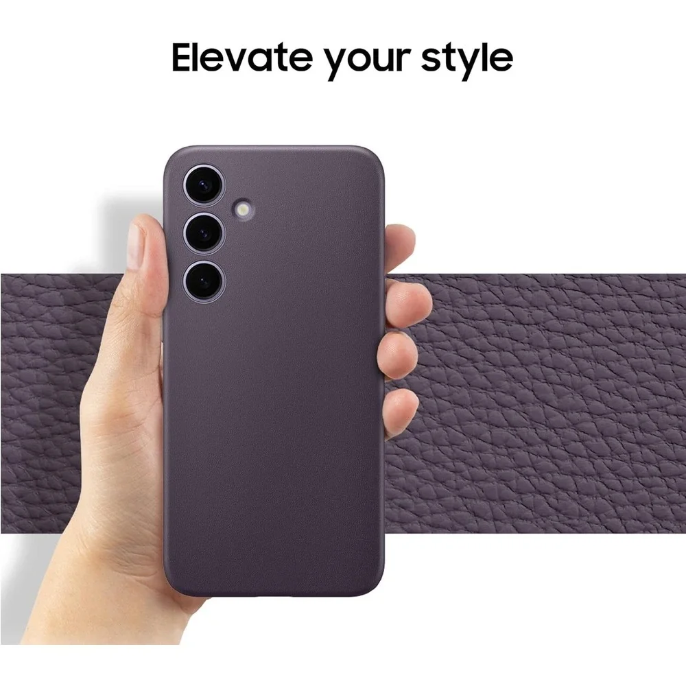 Genuine Samsung - Galaxy S24+ Vegan Leather Case - Dark Violet New in Box!